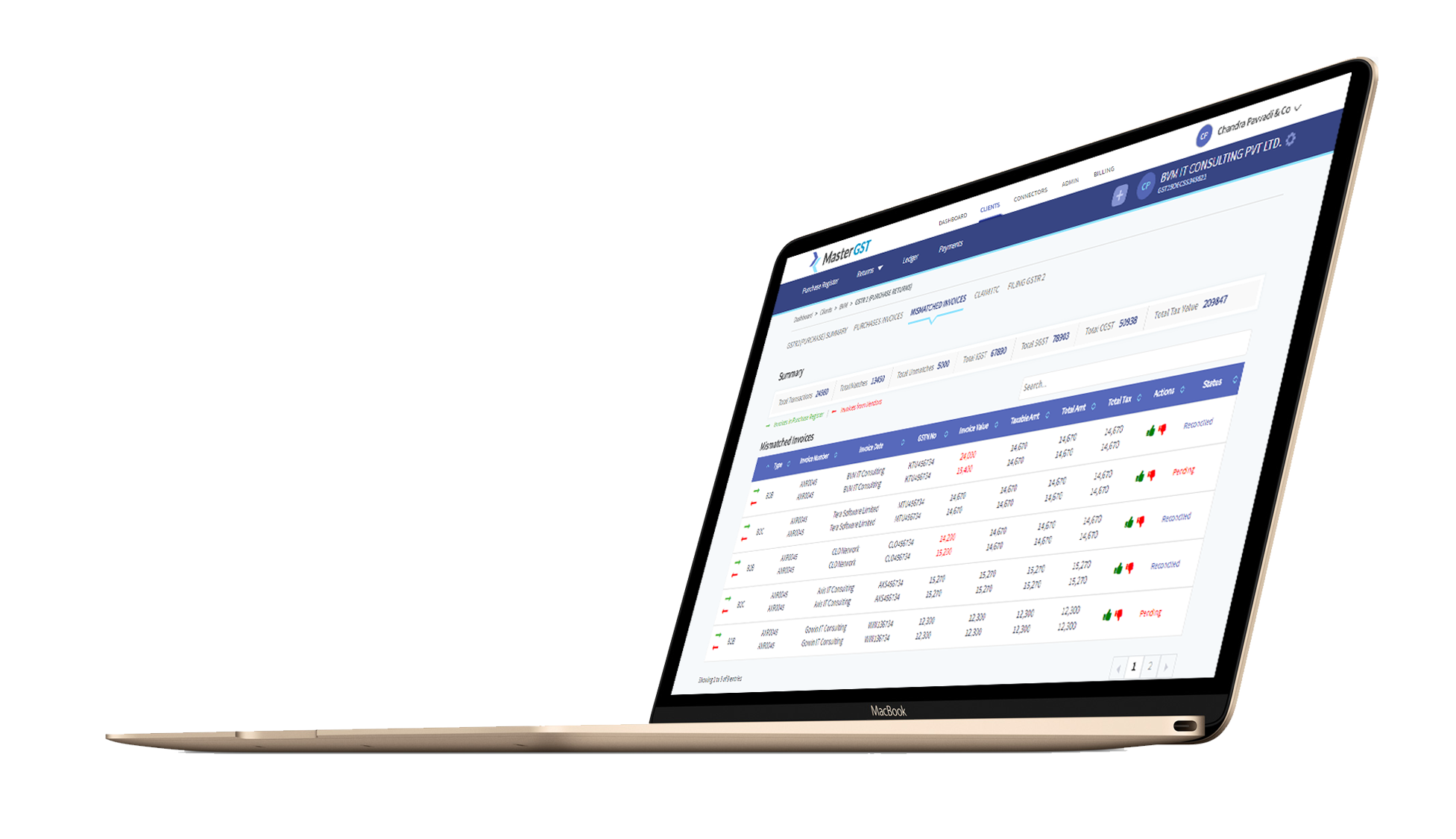 Automatic Reconciliation and Shows Mismatch of invoices of Suvidha Kendra Automatic Reconciliation and Shows Mismatch of invoices of Suvidha Kendra
